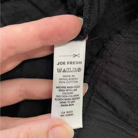 Joe Fresh good preloved black high rise cotton pants 1X - Picture 5 of 5